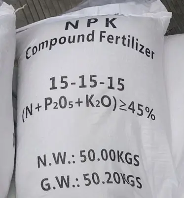 Fertilizante compuesto granular npk 17-17-17, 17 17 de bolsas de 50 kg