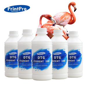 Printpro高级定制纺织品Dtg油墨1000毫升，适用于I32000鲜艳彩色CMYK白色油墨笔芯，适用于转印t恤 - Product Image 1