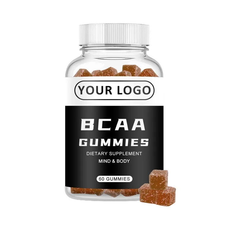 Etiquetas privadas Energy Gummies BCAA, suplementos de preentrenamiento, aminoácidos de goma para culturismo