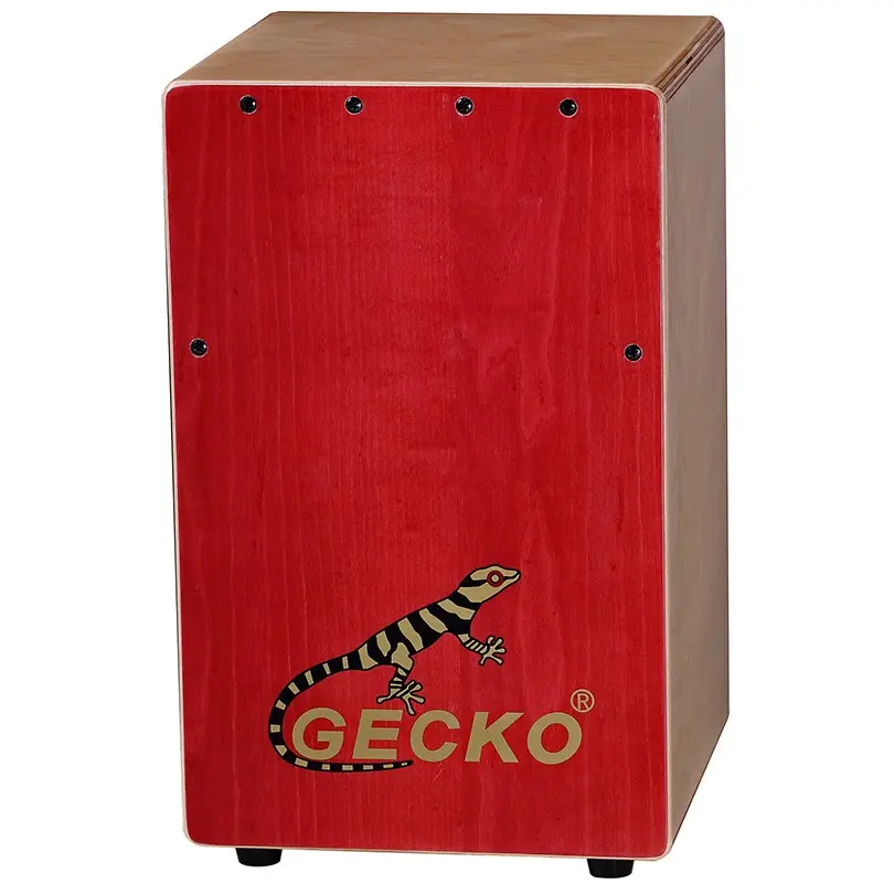 Tambor cajon para crianças, preço de fábrica, caixa de madeira de bétula vermelha para crianças, brinquedo de cinza, caixa de cajon para educação musical de estudantes, GECKO CS81RD