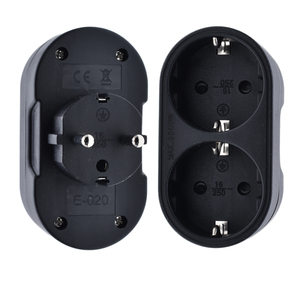 Deklanşör tipi ile 2 Gang seyahat adaptörü-F E Schuko soket fiş ev kullanımı için uzatma 2 yolları duvar soket adaptörü - Product Image 6