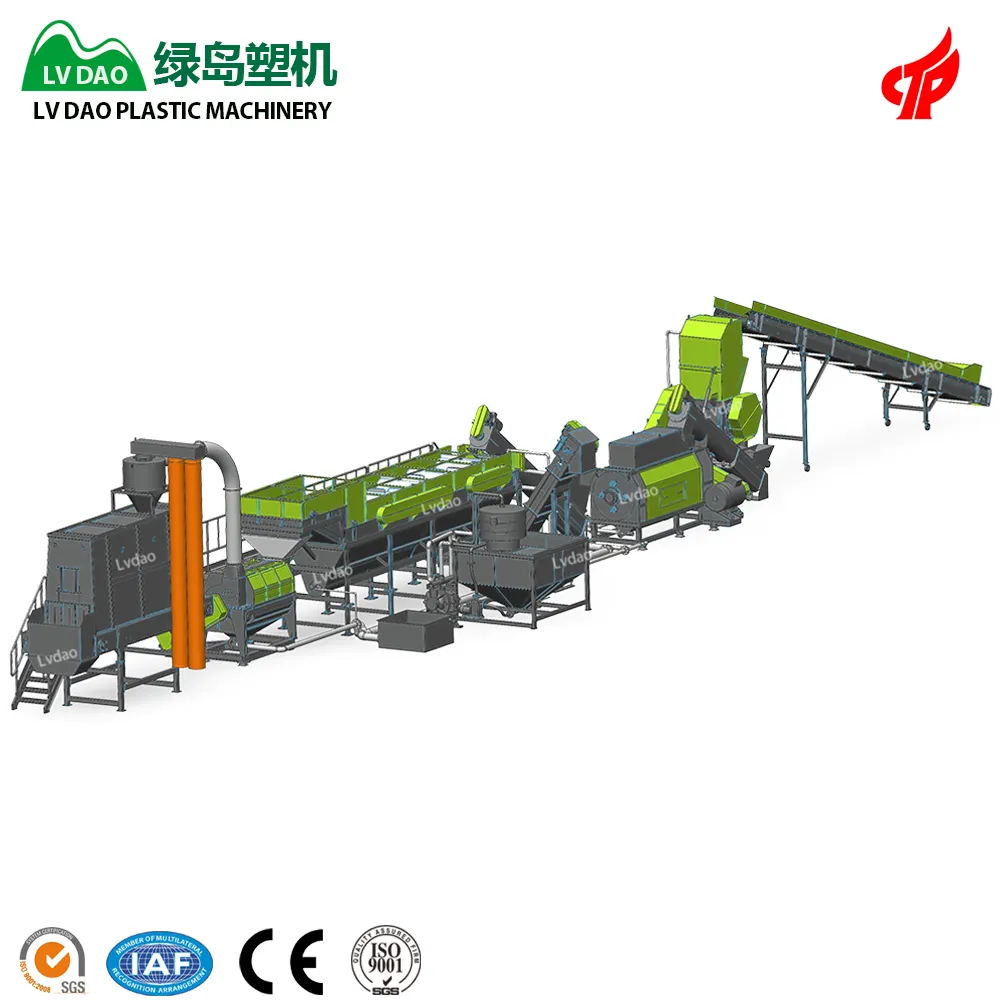 Lvdao Machinery Industrielle Recycling maschine HDPE LDPE PP PE Kunststoff folien recycling wasch linie