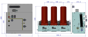 40.5kV-1250A kapalı SF6 vakum devre kesici anahtarı özel SF6 gaz yalıtımlı şişme dolap yük anahtarı şalt VCB - Product Image 3