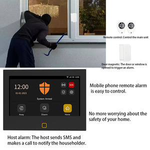 Alta Qualidade Smart Home Alarme Tuya Sistema de Vigilância Segura 7 "Monitor de Alta Definição e Rede Dupla Wi-Fi 4G