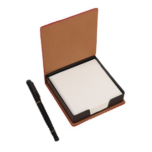 Factory Wholesale A9 Pu Sticky Note Holder Note Pad Paper Brick Business Office School Supplies Customizable LoGo - Product Image 2