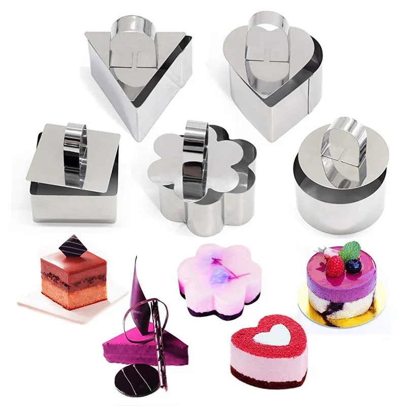 Cake Mousse Rings Stainless Steel Baking Ring Cupcake Pastry Mold Cooking Ring