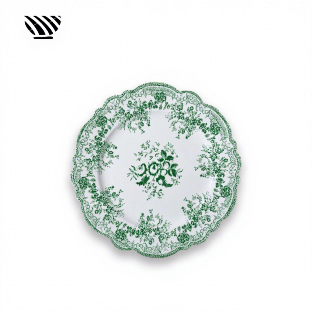 assiette verte de 10,5 pouces