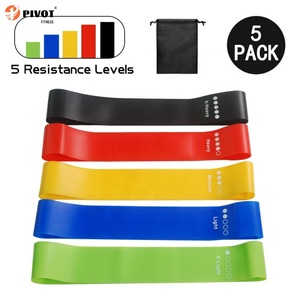 Juego de Bandas Elásticas de resistencia para Yoga, 5 uds., para mujer, Mini bandas de cadera, juego de bandas de bucle para ejercicio, ejercicio de estiramiento - Product Image 4