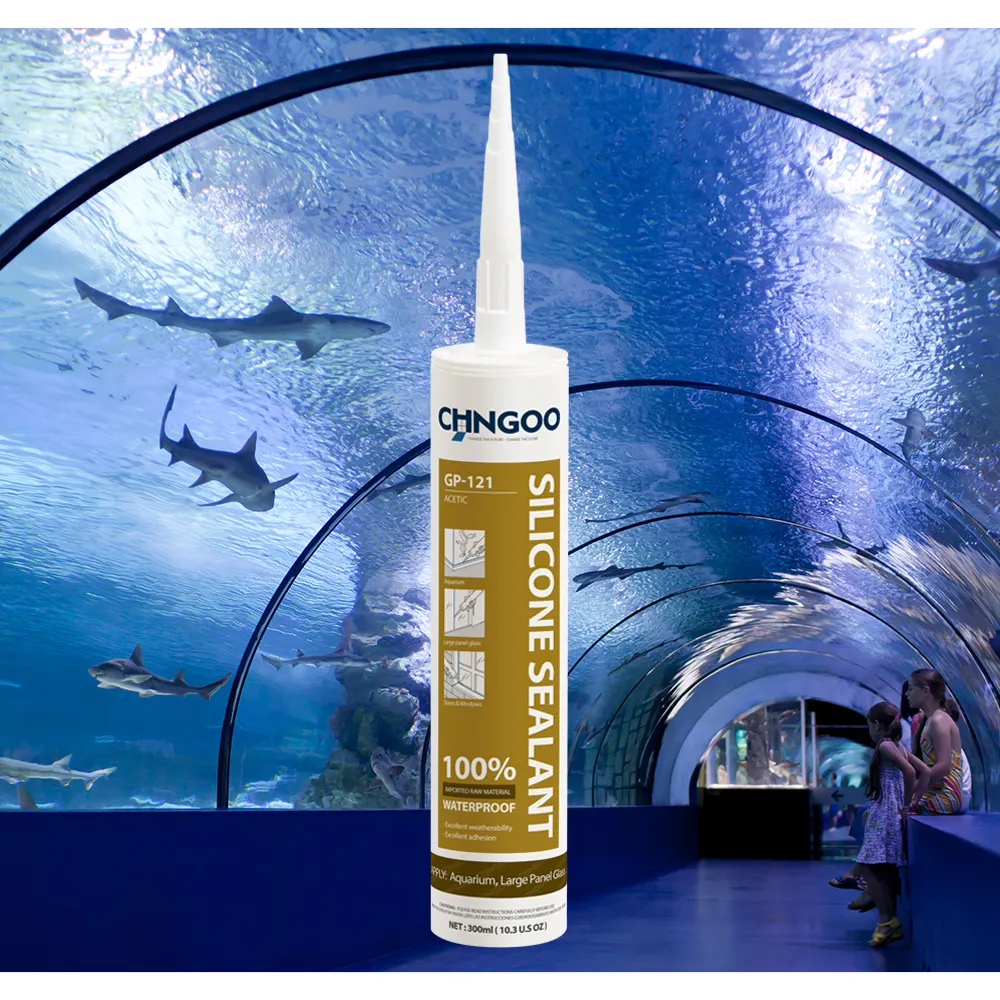 Chingo livre de amostra de aquário telha à prova de fogo cura rápida selante de silicone acético