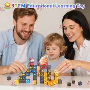 2025 Trending 49 Stuks Plastic Magnetische Kubussen Steel Leren Reis Speelgoed Set Draagbare Blikken Doos Mini Magnetische Bouwstenen Voor Kinderen - Product Image 5