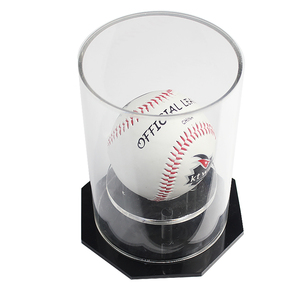 Custom Logo Acrylic Ball <strong>Storage</strong> Official Size Box Baseball Holder for Baseball <strong>Display</strong> <strong>Cube</strong> Case - Product Image 3