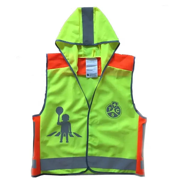 Bsci revestimento refletivo infantil en1150, jaqueta de roadway infantil segurança