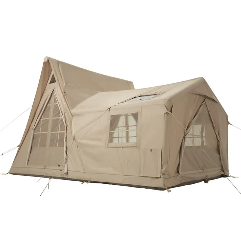 사용자 정의 멀티 사람 캠핑 텐트 방수 풍선 집 공기 가족 큰 텐트 야외 풍선 캠핑 하우스 텐트