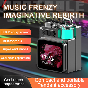 Cool Mech Appearance K15 Altavoz con pantalla LED Pantalla táctil Soporte Calendario Control de volumen Mensaje meteorológico Luz RGB BT 5,4 - Product Image 2