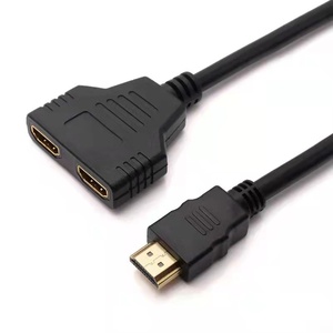 High Quality <strong>1</strong> <strong>Input</strong> to <strong>2</strong> <strong>Output</strong> 1080P 14+<strong>1</strong> HD <strong>Splitter</strong> <strong>1</strong> Male to <strong>2</strong> Female Converter Adapter Cable