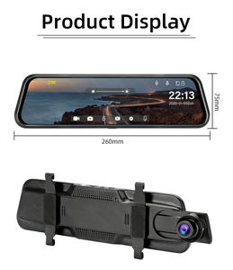 1080p车载DVR 10英寸触摸屏后视镜流媒体后视镜ADAS汽车黑匣子 - Product Image 5