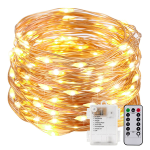8-Mode <strong>Remote</strong> Control LED Fairy <strong>String</strong> <strong>Lights</strong> 33ft Copper Wire Battery Operated Waterproof IP65 Christmas <strong>Lights</strong> with <strong>Timer</strong> - Product Image 2