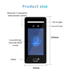 Macchina biometrica per la registrazione delle presenze dei dipendenti da 5 pollici TCP RJ45 controllo degli accessi per il riconoscimento facciale del sistema WIFI Cloud - Product Image 6