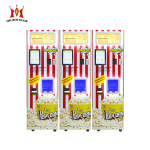 卸売カスタム2フレーバーポップコーン自動販売機シネママーケットプロフェッショナル自動ポップコーンマシン