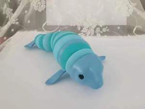 Tik Tok ทากทะเล wrigly Fidget Slug หอยทากของเล่นประสาทสัมผัสฉลามปลาโลมาเฟอร์ประทับตราเด็กป๊อปอลิ่ง3D สายรุ้งของเล่น - Product Image 3