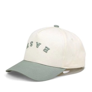 Custom Men's Baseball Cap with 3D Raised Embroidered Logo Running Sports Caps Structure Cotton <strong>Two</strong> <strong>Tone</strong> <strong>5</strong> <strong>Panel</strong> Snapback Hat - Product Image 1