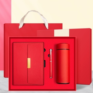 Atacado couro corporativo diário caderno dom conjuntos com copo notebook caneta garrafa dom conjunto Business Box Sets Reunião <span class=keywords><strong>Notepad</strong></span>