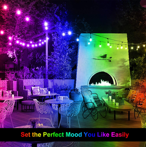 Colorful Outdoor Patio String Lights RGB Remote Control S14 LED Bulbs RGB LED String Light - Product Image 6