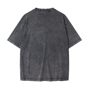 男性用Tシャツ260 Gsmコットンヘビー級ストリートウェアアシッドウォッシュオーバーサイズTシャツカスタム - Product Image 3