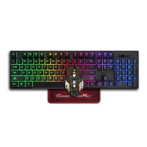 全新产品TWOLF TF380无线游戏键盘和鼠标组合可充电键盘和鼠标鼠标垫3合1 - Product Image 1