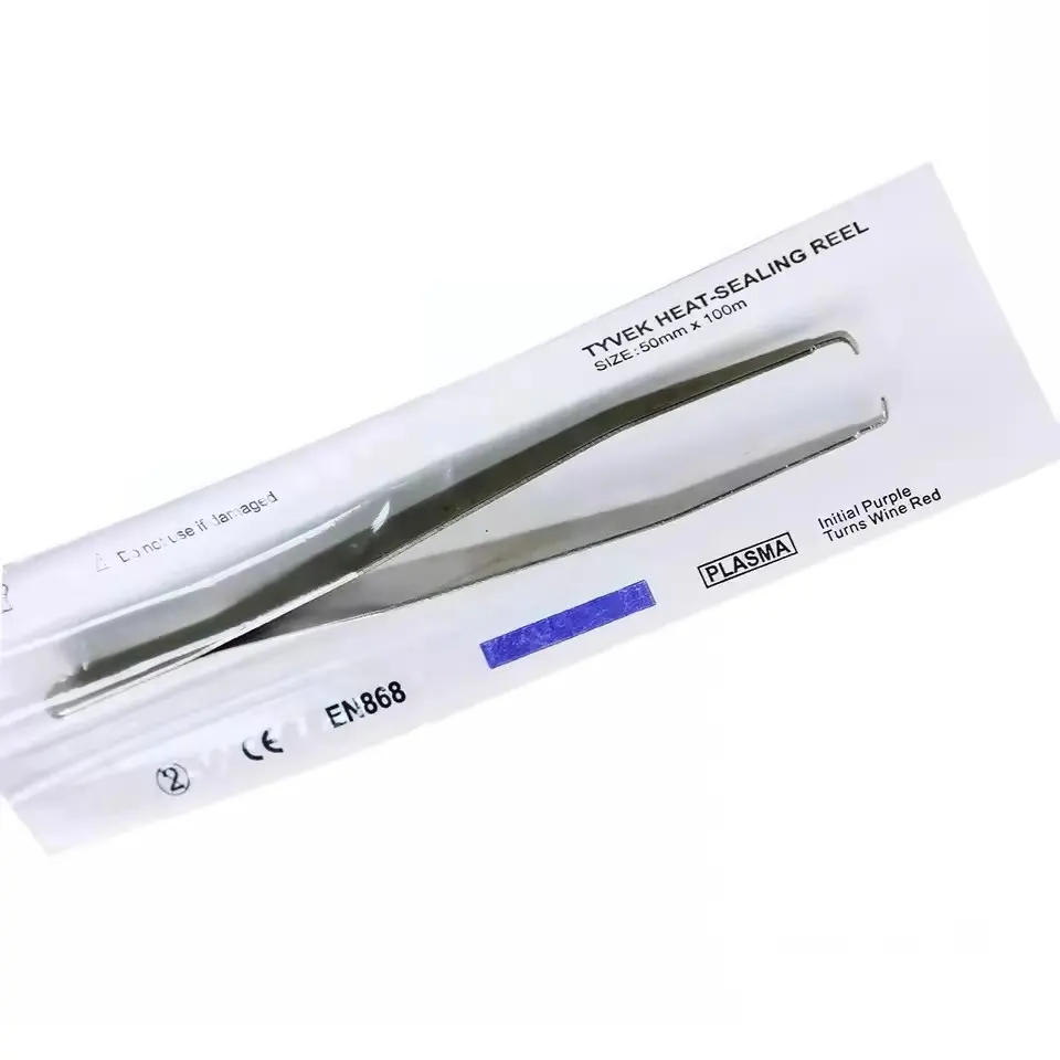 Bolsa para esterilização médica descartável cirúrgica Tyvek 1059B 1073B, rolo plano de papel Tyvek, embalagem plana para embalagem dental