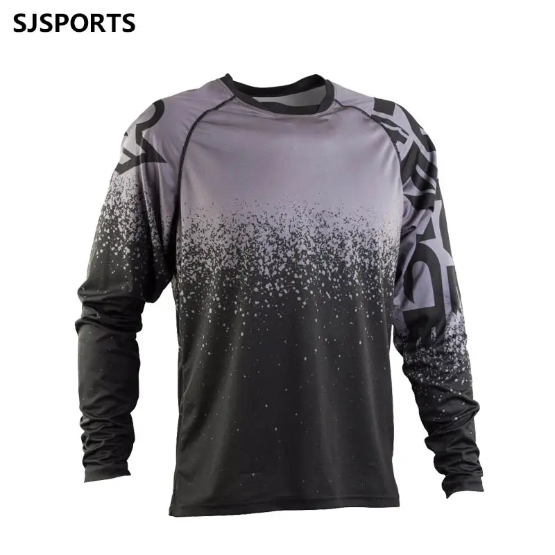 Camisa de motocross e mountain bike, camisa de mangas compridas para homens, mtb, motocross