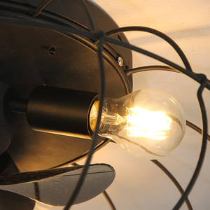 Quạt Trần Điều Chỉnh Gắn Phẳng Hiện Đại Quạt Trần Điều Khiển Từ Xa Màu Đen Công Nghiệp Có Đèn Quạt Đèn Led - Product Image 4