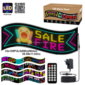 32128 più personalizzabile App-programmabile LED cartello di bordo USB 5V scorrimento messaggio luce matrice pannello per la pubblicità Storefront - Product Image 1