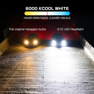 GVIEW 110W C6 C6 H4 H7 H11 LED araba far kiti su geçirmez LED k renk sıcaklığı ile 6000 farlar ampuller - Product Image 4
