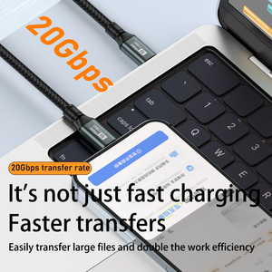 Yeni tasarım 100W flaş 8K HD ses transferi tipi C tip-c erkek veri kablosu 20Gpbs naylon örgü telefon Laptop için şarj tel - Product Image 3