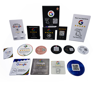 Passen Sie Google mit wieder verwendbarem QR-Code an. NFC Smart Tap to Review Card - Product Image 1