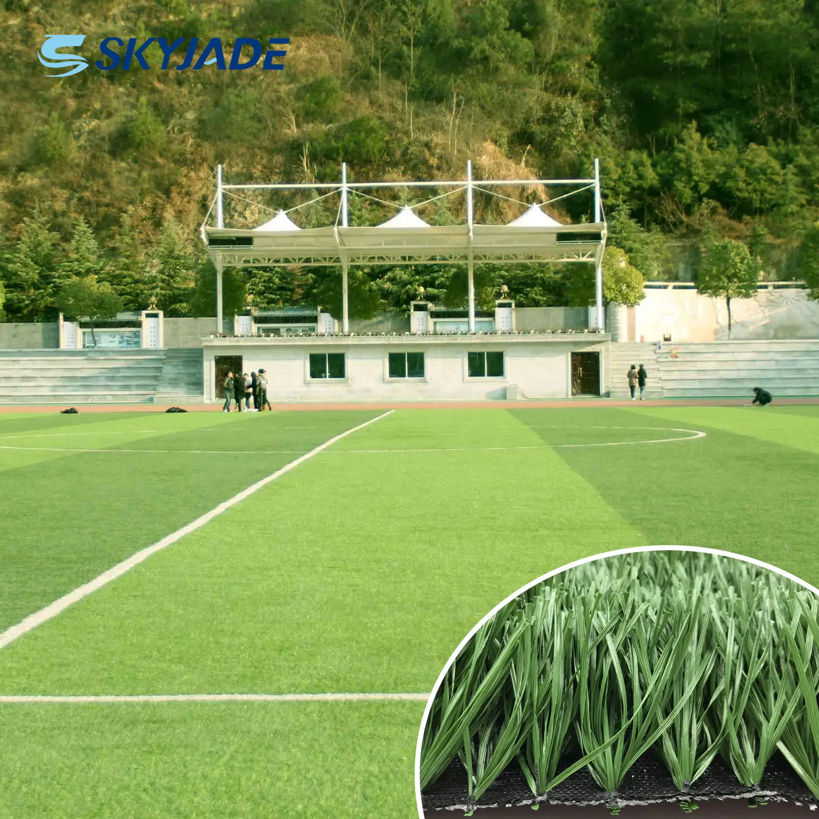 หญ้าเทียมสำหรับสนามบาสเกตบอลและสนามด้านนอกพรมหญ้าสนามหญ้าสังเคราะห์สำหรับสนามบาสเกตบอล