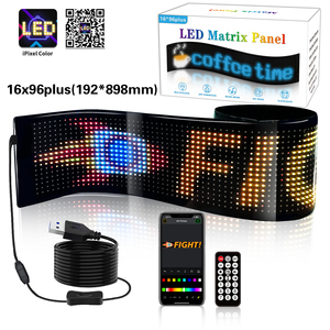 Auto LED Pixel Display Bluetooth intelligente flessibile testo appiccicoso animazione OEM impermeabile fai da te schermo pubblicitario per la vetrina del negozio di autobus - Product Image 1