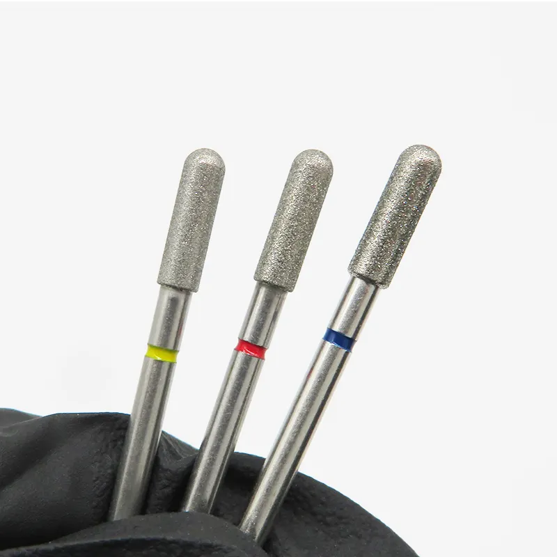Электрические сверла в форме бочонка с округлым верхом, 3,0 мм, инструменты для маникюра, алмазные сверла для ногтей