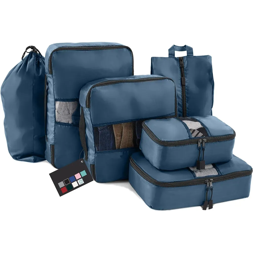OEM yıkanabilir seyahat organizatör çantası ambalaj küp seyahat organizatör erkekler ve kadınlar için bagaj çamaşır giysi saklama kılıflı çanta