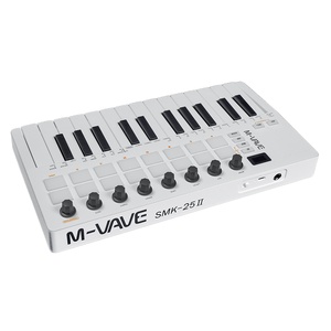 Teclado MIDI de 25 teclas con 16 paneles táctiles sensibles a la velocidad, 8 perillas, 360, palanca de mando, controlador MIDI de M-VAVE - Product Image 1