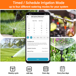Spruzzatore di irrigazione programmabile Smart Life con ritardo della pioggia/sistema di irrigazione manuale/automatico per prati, cortile e piscina