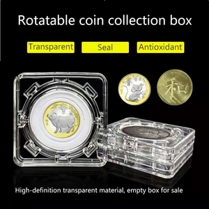 Rotatable <strong>Coin</strong> Collection <strong>Box</strong>, <strong>Coin</strong> Ancient <strong>Coin</strong> protection <strong>Box</strong>, Commemorative <strong>Coin</strong> Round <strong>Box</strong> - Product Image 5