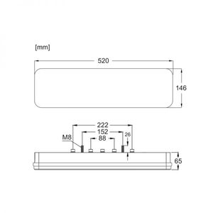 Universal <strong>LED</strong> Trailer Taillight <strong>Super</strong> Long 520mm ECE E-mark 6 Functions TAIL Stop Reverse Indicator Fog with <strong>Reflector</strong> - Product Image 5
