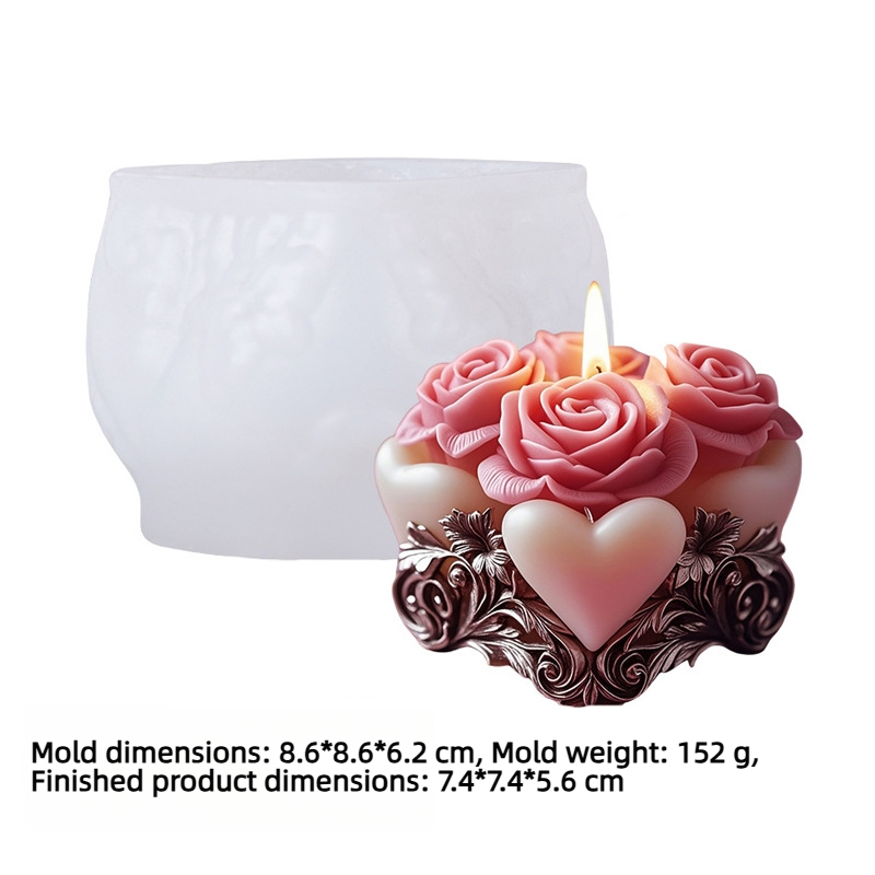 Moule géométrique rose d'amour - 868662cm