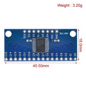 RNSbot CD74HC4067 16-Kanal-Analog-Digital-Multiplexer-Breakout-Board-Modul 74 HC4067 Smart Electronics Board-Modul - Product Image 4