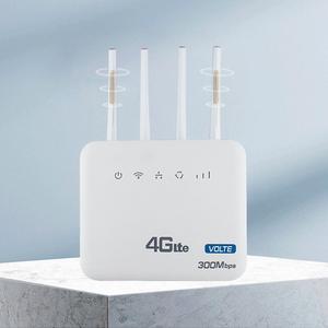 OEM ซิมการ์ดเราเตอร์4G LTE อเนกประสงค์ทั่วโลกของโรงงาน VoLTE 32ผู้ใช้ WiFi6 300Mbps ข้อมูลไฟร์วอลล์ RJ45เสียง RJ11 TR069 WEP - Product Image 4