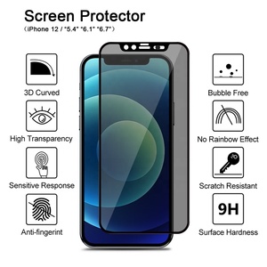 Çift gizlilik! 5D Anti casus gizlilik temperli cam sürgülü kamera kılıfı ile iPhone 11 12 13 14 15 Mini Pro Max - Product Image 3