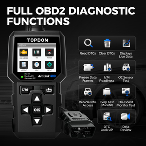 TOPDON Artilink400 AL400 ücretsiz kargo güncelleme araç araba Obd2 otomatik tarayıcı teşhis aracı kod okuyucu - Product Image 3