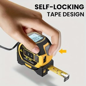 3 in 1 lazer mesafe ölçer 40m/130ft dijital ölçüm cihazı mezura mesafe alan hacim aracı lazer mesafe ölçer - Product Image 3